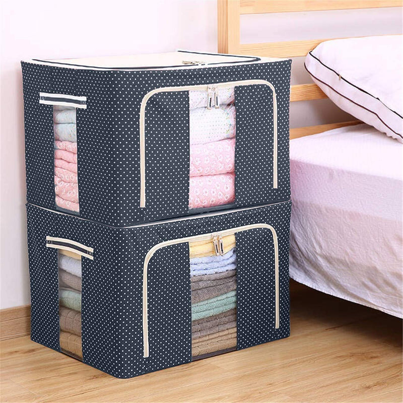 Heybuyer® Foldable Clothes Storage Box ( 66 Liter & Multi Design)