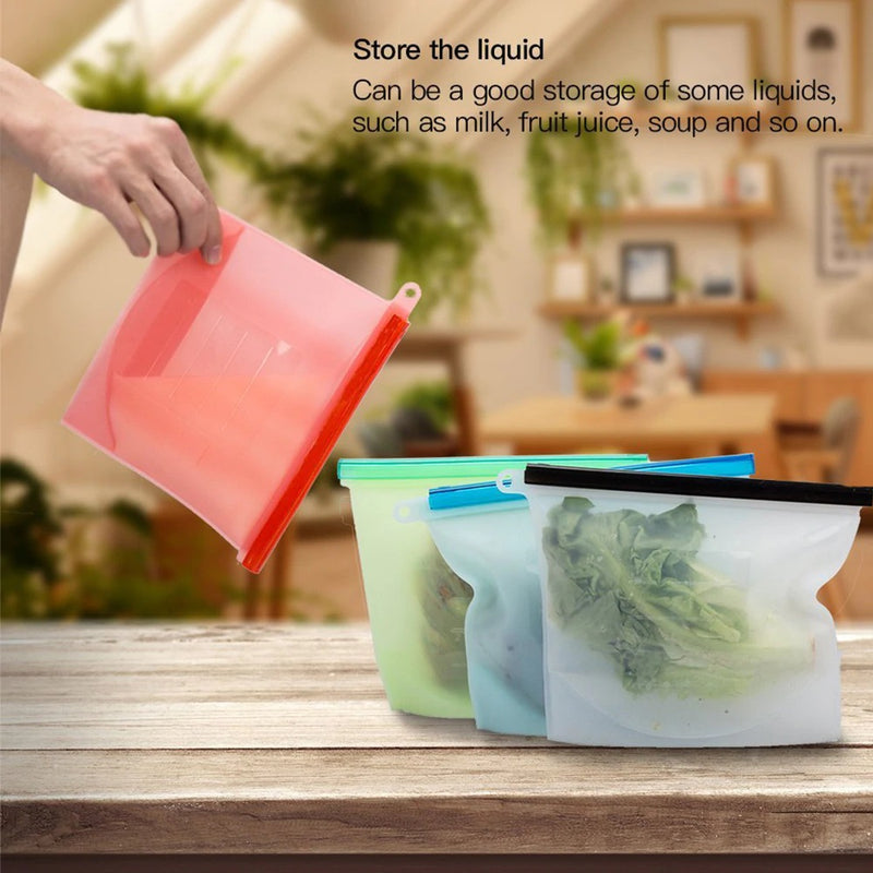 Reusable Silicon Food Bag (1000 ML)