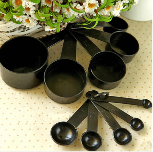Measuring Cups and Spoons, 8-Pieces ( Black )