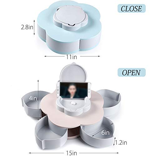 5 Compartments Flower Candy Box Serving Rotating Box for Home & Kitchen