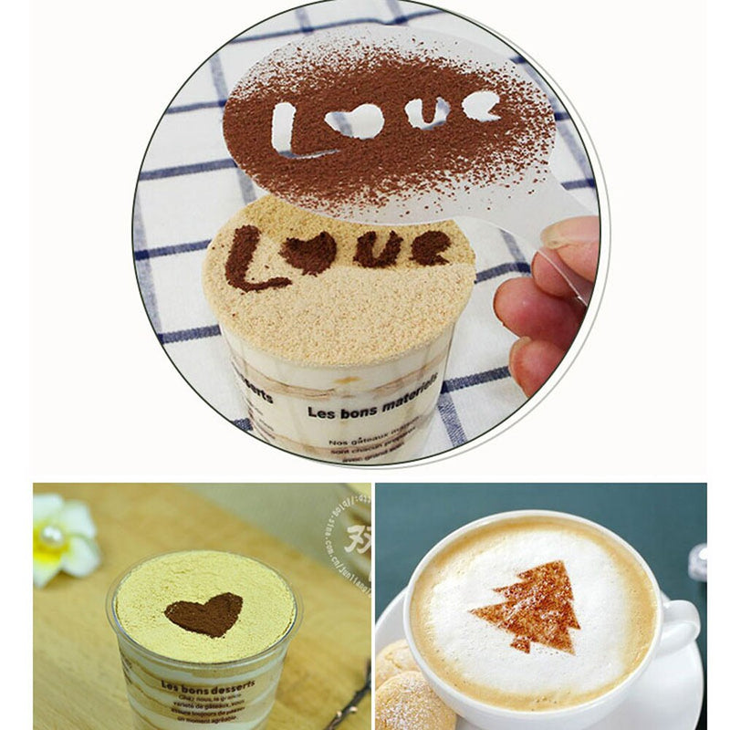 16 PCS Creative Coffee Stencil