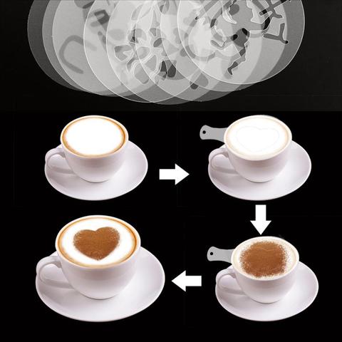 16 PCS Creative Coffee Stencil