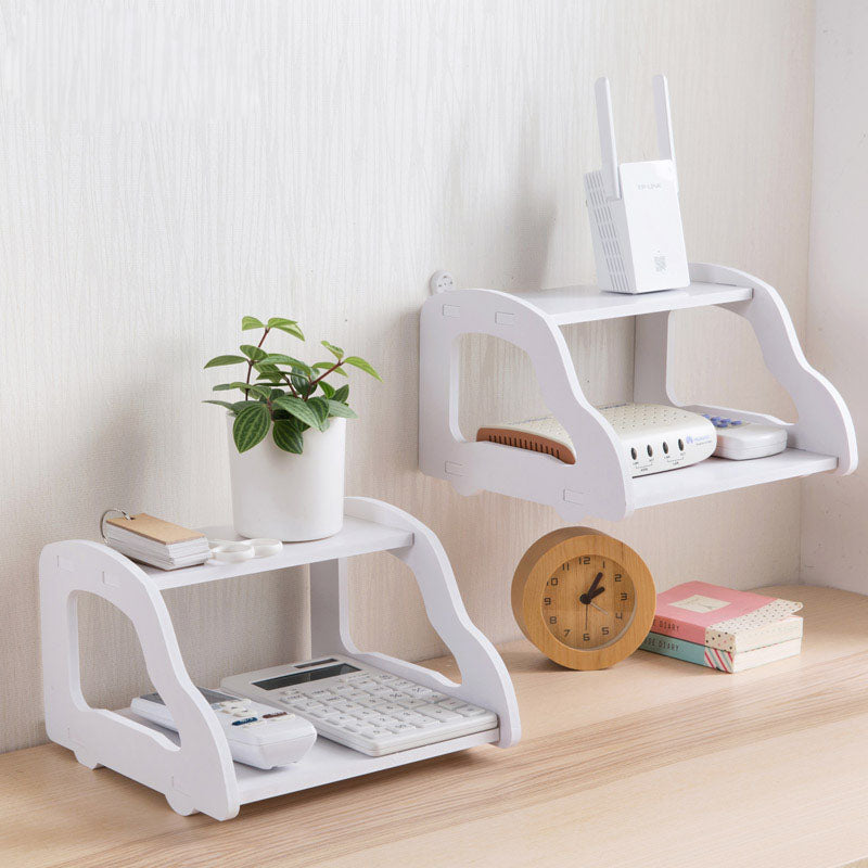 Double Layer Multipurpose Wall Mounted Router Shelf