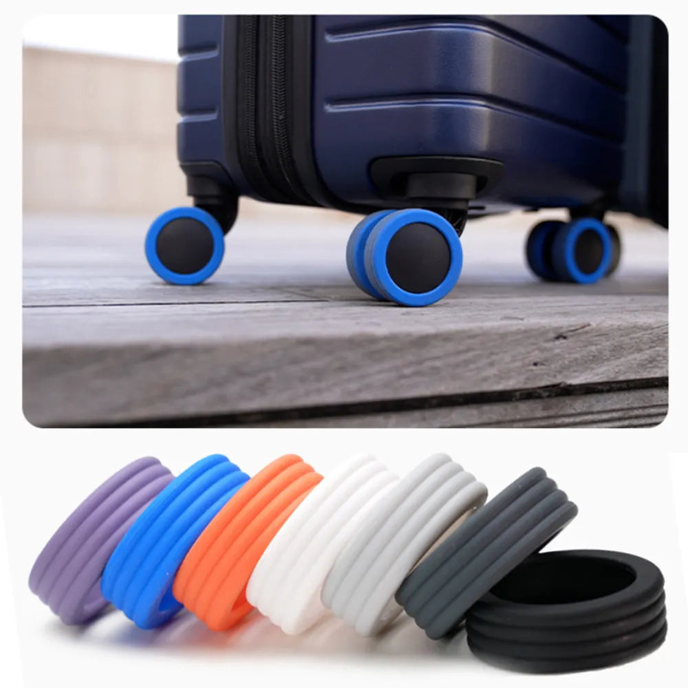 YESBAY Luggage Wheels Covers, 8Pcs Colorful Silicone