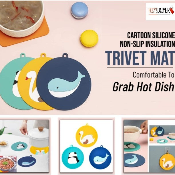Cartoon Silicone Non-Slip Insulation Dinning Mat